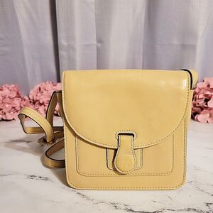 HOBO The Original Vintage Yellowish Tan Genuine Patent Leather Crossbody Bag